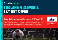 Boost Jude Bellingham to 50/1 to Make 1+ Pass Against Slovenia With Sky Bet
