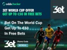 Get up to €50 in Free Bets with 3et's World Cup Welcome Offer