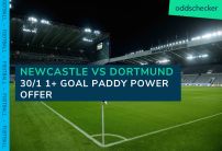 Paddy Power New Customer Offer: Get 30/1 Odds That 1+ Goal is Scored in Newcastle vs Dortmund