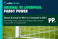 Paddy Power Offer: Get Boosted Odds of 60/1 on Arsenal or 80/1 on Liverpool to Win