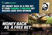 Get Money Back as a Free Bet if your Panama v England Bet Builder Loses with BetMGM