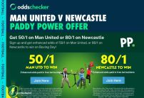 Paddy Power Boxing Day Offer: Get Man United at 50/1 or Newcastle at 80/1 to Win