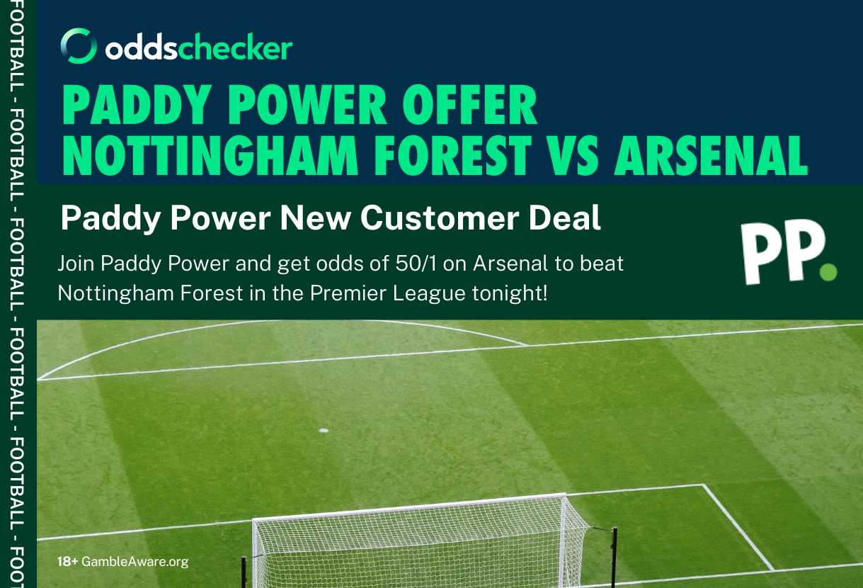Nottingham Forest vs Arsenal Offer: Get 50/1 on Arsenal Win With Paddy Power