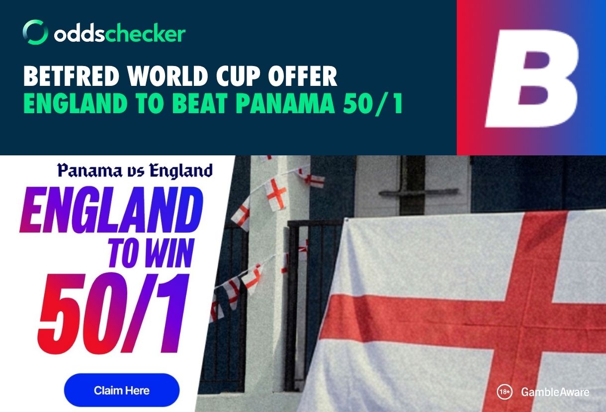 Betfred World Cup Offer: Get 50/1 on England to Win v Panama