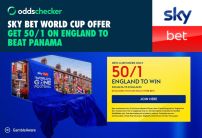 Sky Bet England v Panama Offer: Get 50/1 on England to Win 
