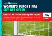 Sky Bet England v Spain Offer: Get 40/1 on a Goal to be Scored in the Women's Euro Final