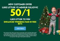 Paddy Power World Darts Championship Offer: Get 50/1 on Littler to Beat Suljovic