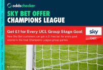 Sky Bet Sign Up Offer: Get a £1 Free Bet for Every Goal Scored in the Champions League