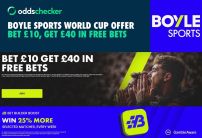 Bet £10 on the 2026 World Cup, get £40 in Free Bets with BOYLE Sports