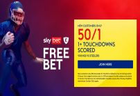 Sky Bet Sign Up Offer: Get 50/1 on 1+ Touchdown in Vikings v Steelers in Dublin