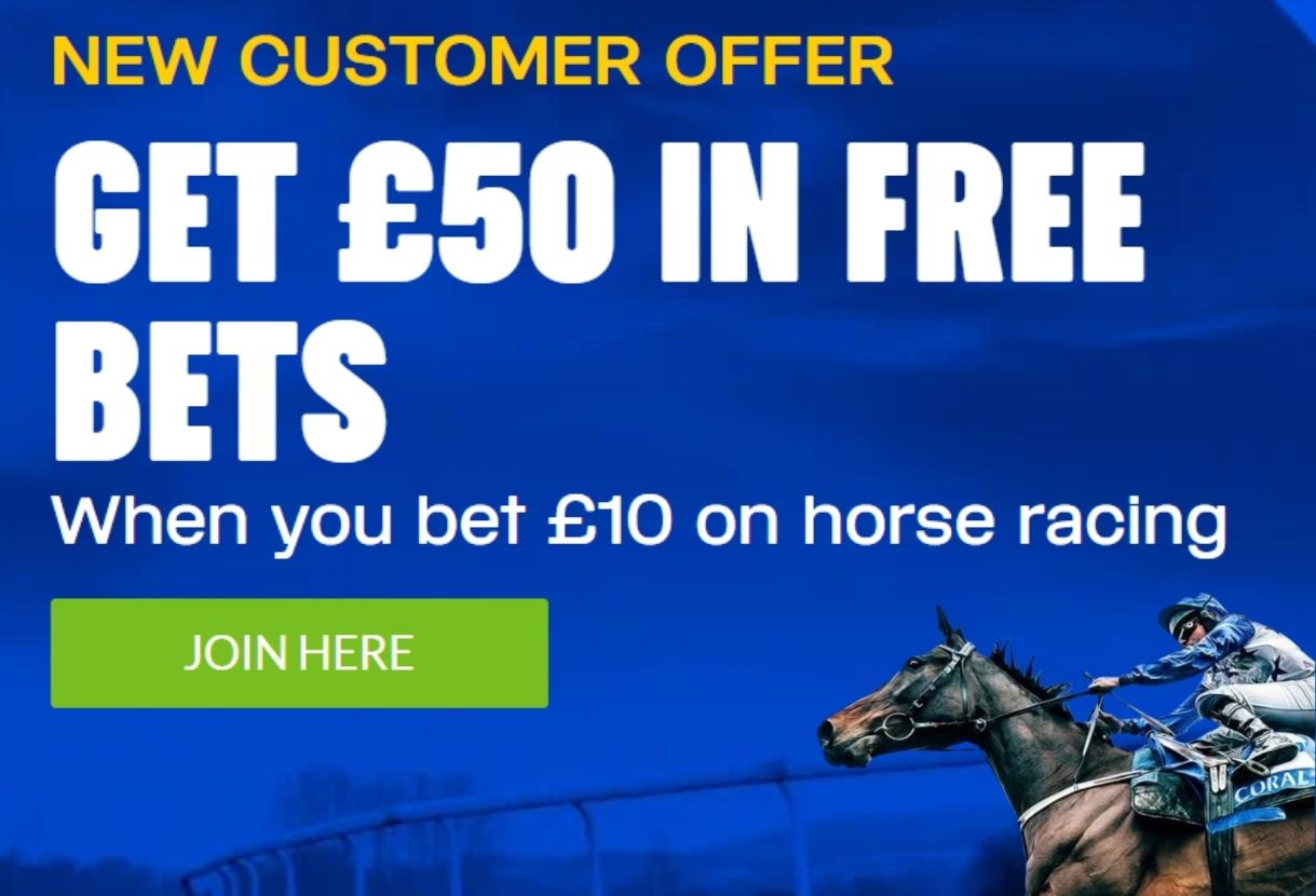 Coral Sign Up Offer: Bet £10, Get £50 in Free Bets for the Coral Gold Cup 2025