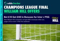 Champions League Final William Hill Offers: Latest Inter v PSG Odds and Markets
