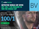 BetVictor Sign Up Offer: Get 100/1 on England to Win the World Cup