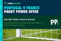 Paddy Power 30/1 Portugal v France Boost: Get 30/1 Odds a Goal is Scored in the Game