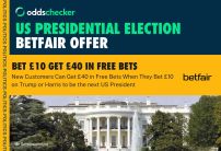 Betfair US Election Offer: Bet £10, Get £40 on Trump or Harris to be the Next US President