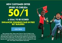 Paddy Power Sign Up Offer: Get 50/1 On Over 0.5 Goals in Tottenham v Chelsea
