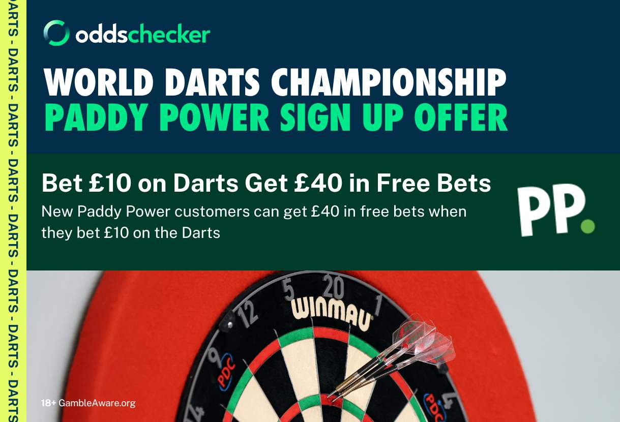 Paddy Power Sign Up Offer: Bet £10 on the World Darts Championship, Get £40 in Free Bets