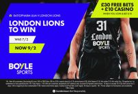 BOYLE Sports Basketball Offer: Bet £10 Get £30 + £10 Casino Bonus and 20+ Early Payout on the Unbeaten London Lions