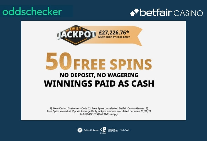 Betfair Casino 50 Free Spins (No Deposit Bonus)
