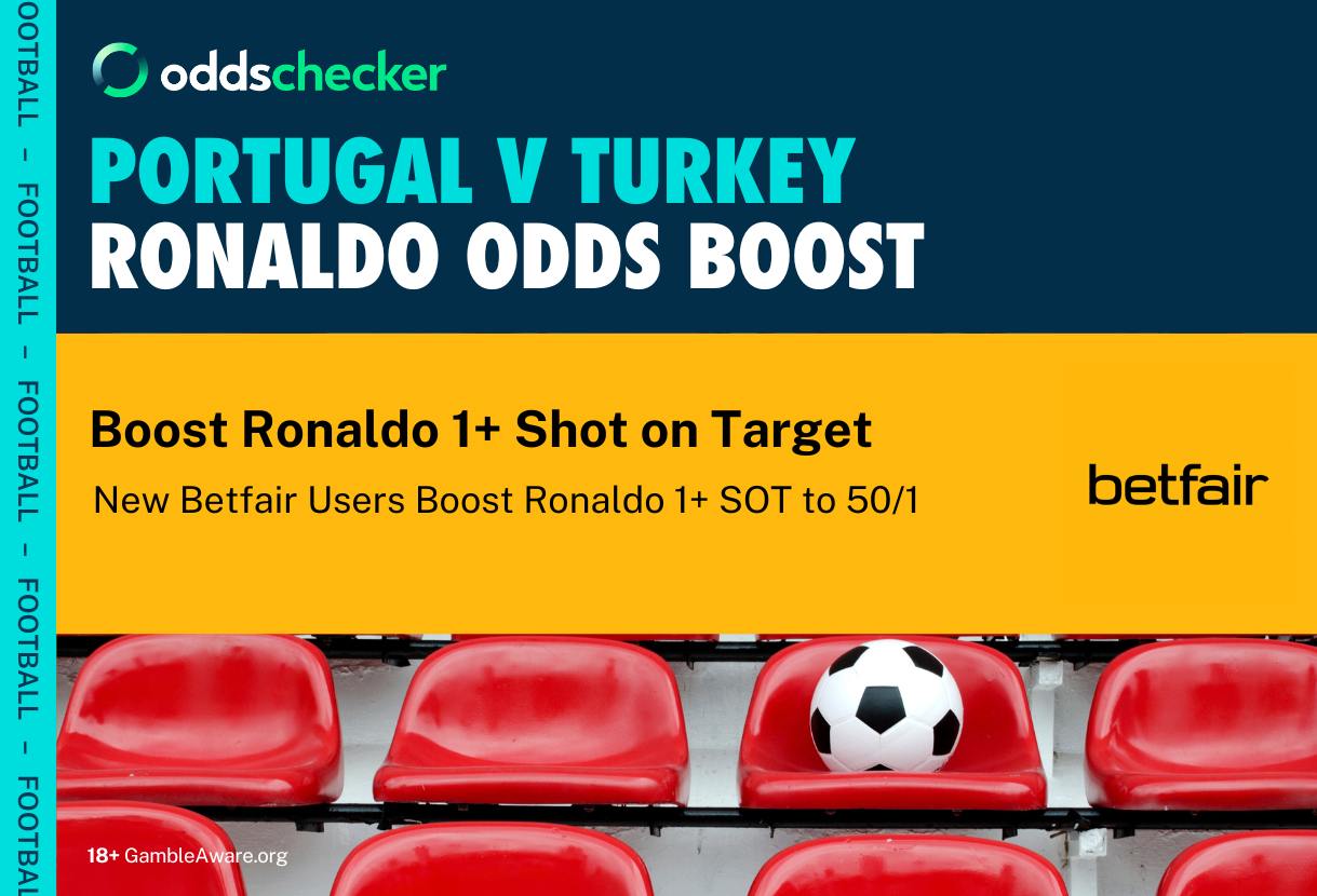 Betfair Sign Up Offer: Get 50/1 Odds on Cristiano Ronaldo 1+ Shot on Target v Turkey