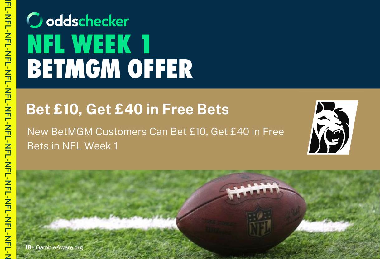 BetMGM Sign Up Offer: Bet £10, Get £40 in Free Bets on NFL Sunday