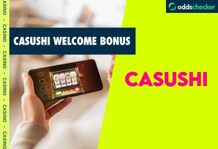Casushi bonus offer displayed on a mobile device