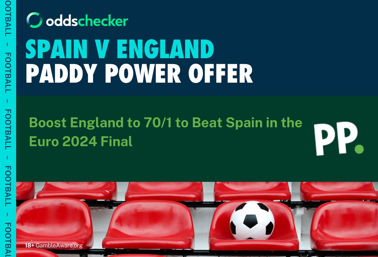 Euro 2024 Final Offers Boost England to 70/1 to Beat Spain With Paddy