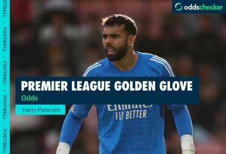 Premier League Golden Glove Odds: Raya given 86% chance with six games to play.