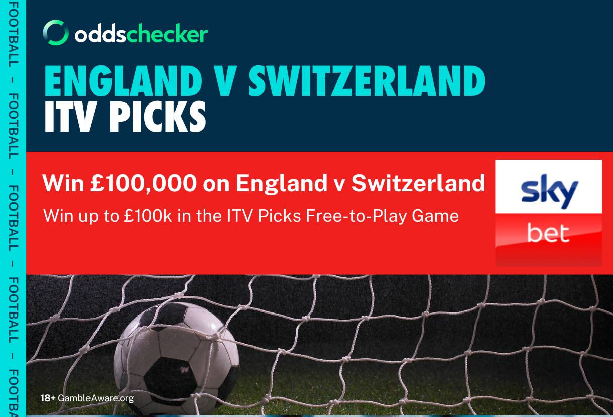 England v Switzerland ITV Picks: Win £100,000 on England v Switzerland in Free-to-Play Game