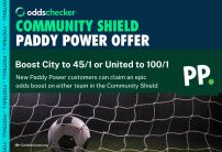 Paddy Power Odds Boost: Man City Now 45/1 or Man United 100/1 to Win the Community Shield