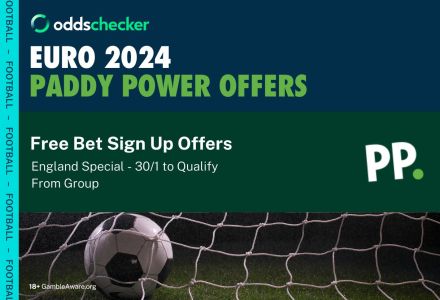 Paddy Power Euro 2024 Offers: Bet £10, Get £50, 30/1 England to Qualify From Group C
