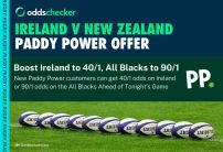 Paddy Power Ireland v New Zealand Odds Boost: Get 40/1 on Ireland or 90/1 on the All Blacks