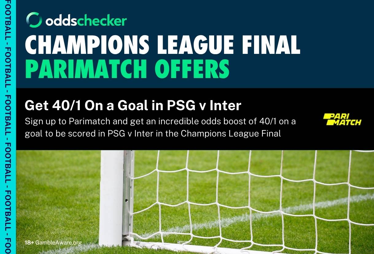 Parimatch Champions League Odds Boost: Get 40/1 on a Goal in PSG v Inter