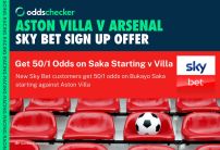Sky Bet Sign Up Offer: Get 50/1 Odds That Saka Starts for Arsenal v Aston Villa
