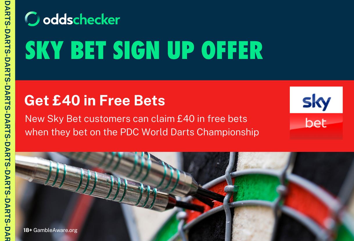 Sky Bet Sign Up Offer: Get £40 in Free Bets for the PDC World Darts Championship