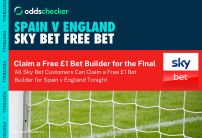 Euro 2024 Final Free Bet: Claim a Completely Free Bet for Spain v England From Sky Bet