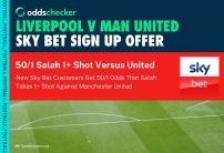 Sky Bet 50/1 Offer: Enhanced Odds on 1+ Mohamed Salah Shot v Manchester United