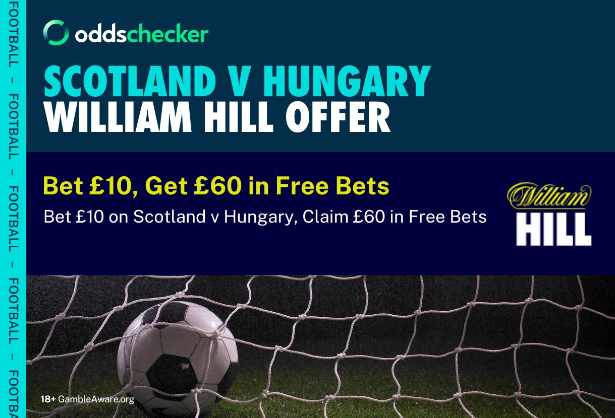 William Hill Sign Up Offer: Bet £10, Get £60 in Free Bets on Scotland v Hungary