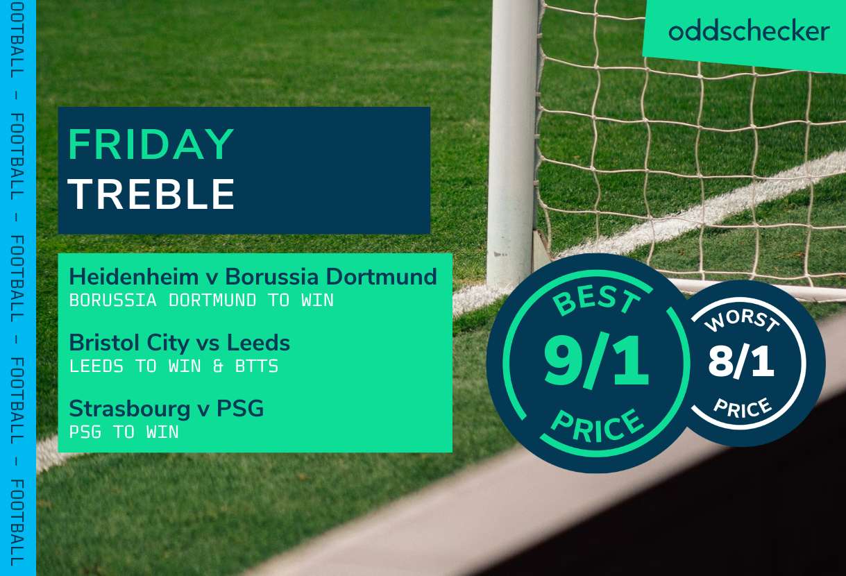 Football Accumulator Tips: 9/1 Friday Treble with Leeds to Win Away From Home 
