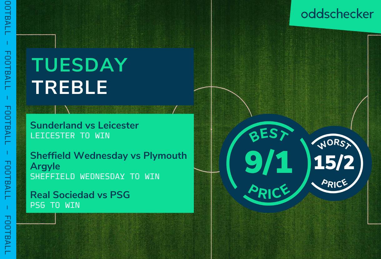 Football Accumulator Tips: Tuesday Treble backs PSG Champions League win