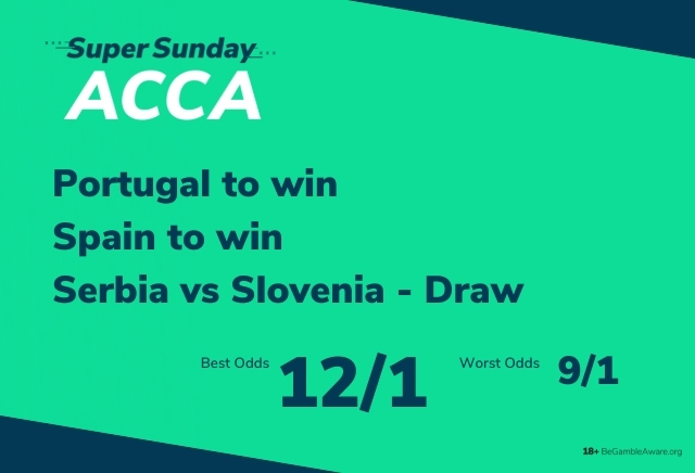 Football Accumulator Tips: Portugal and Spain to pick up three points in our 12/1 Super Sunday Acca