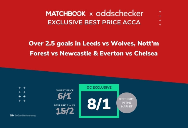 Acca Tips: Matchbook Exclusive 8/1 Over 2.5 Goals Premier League Treble