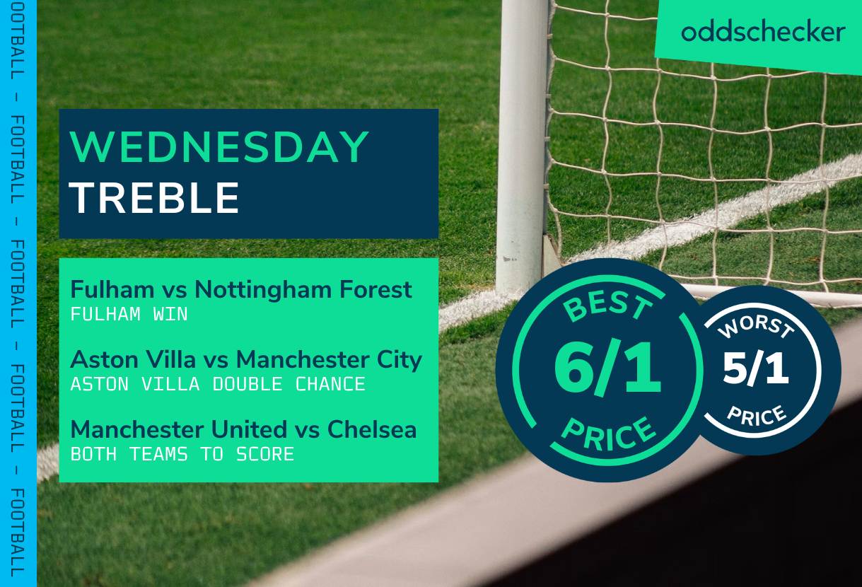 Football Accumulator Tips: Wednesday 6/1 Treble backs City slip-up at Villa