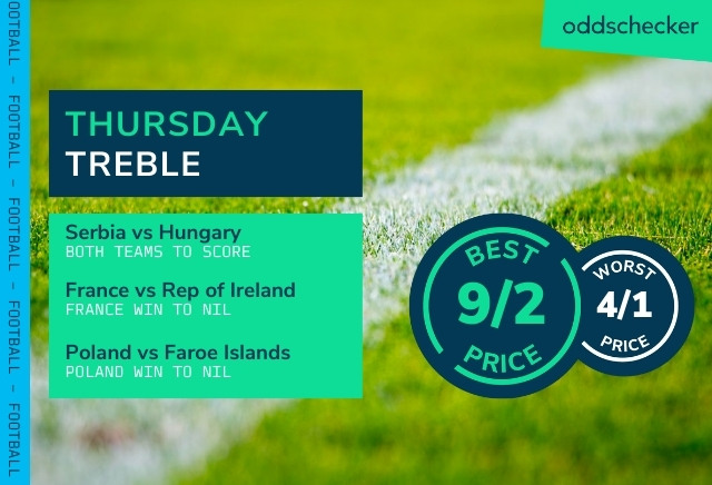 Football Accumulator Tips: Thursday 9/2 Treble backs France win