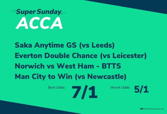 Football Accumulator Tips: Super Sunday 7/1 Acca takes Everton to continue recent revival