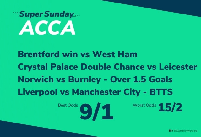 Football Accumulator Tips: 9/1 Super Sunday Acca