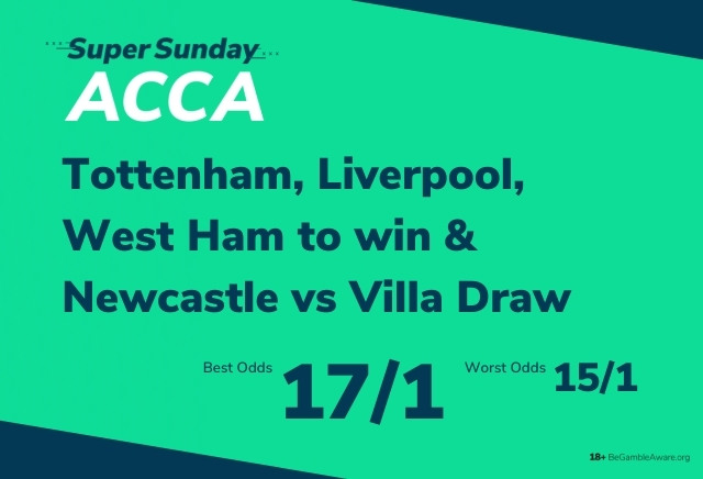 Football Accumulator Tips: 17/1 Super Sunday Acca