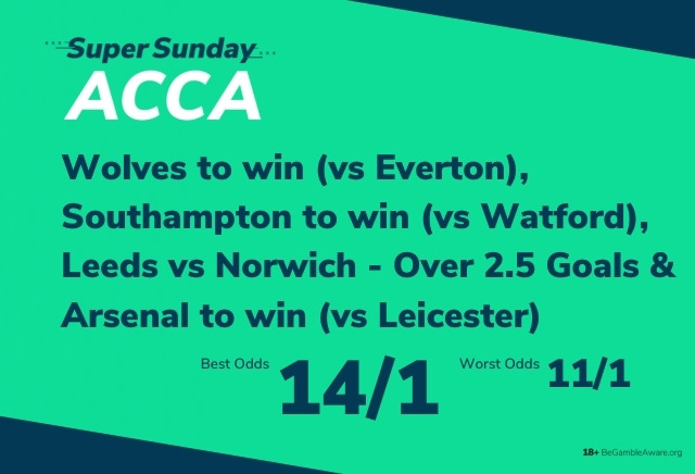 Football Accumulator Tips: 14/1 Super Sunday Acca