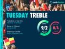 Football Accumulator Tips: Tuesday 9/2 Treble backs Man City