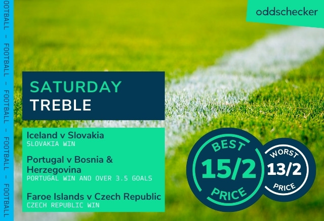 Football Accumulator Tips: 15/2 Saturday Treble featuring Portugal